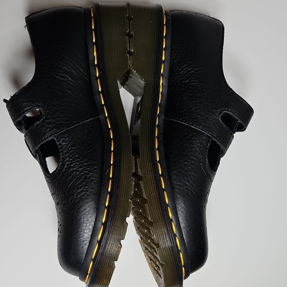 Dr Martens Black Kids Shoes with Buckle Straps - Picture 5 of 7